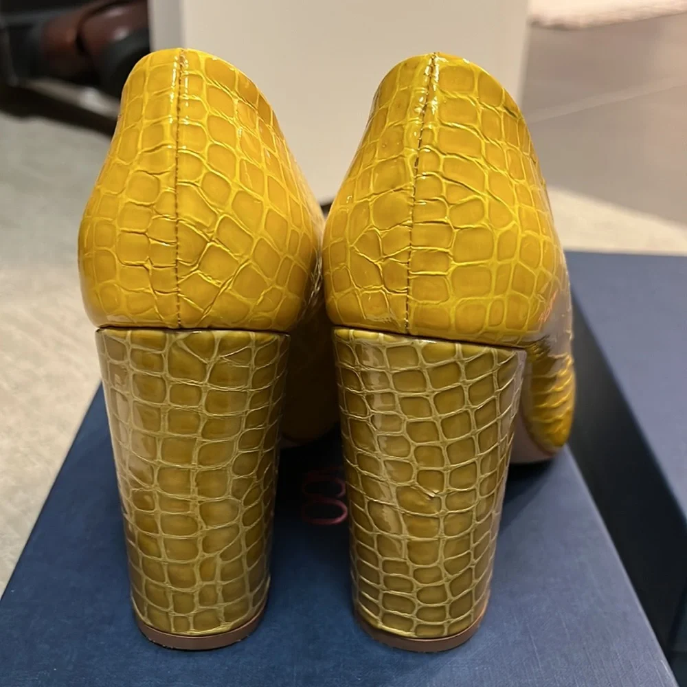 Silvia Lago Paula 100 yellow pump size 38 - Picture 3 of 4